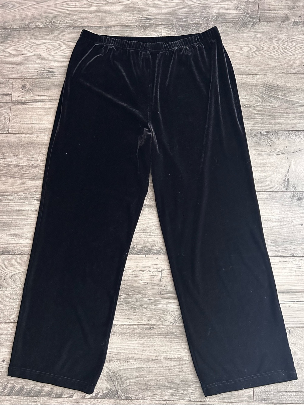 Coldwater Creek Black Velvet Pull-On Pants Size XL